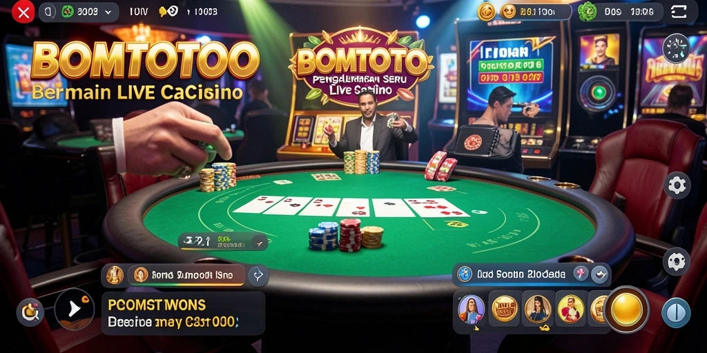 Gambaran gameplay seru di BOMTOTO dengan dealer langsung.