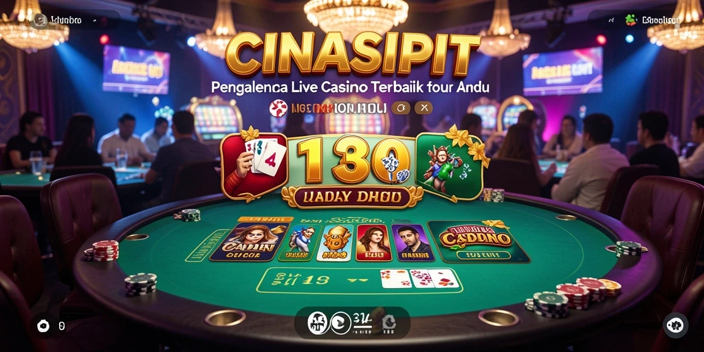 Tampilan gameplay mendebarkan dari CINASIPIT dalam Live Casino.
