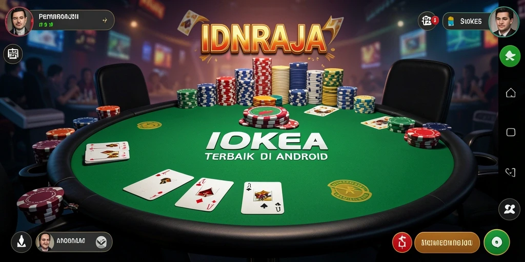 Screenshot gameplay IDNRAJA menampilkan suasana seru permainan poker.