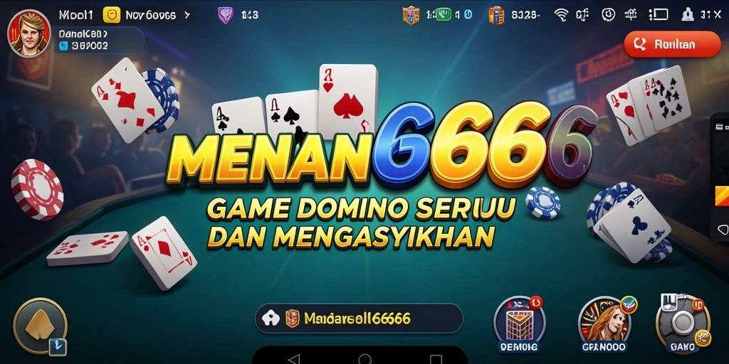 Tampilan gameplay seru dalam permainan domino MENANG666.