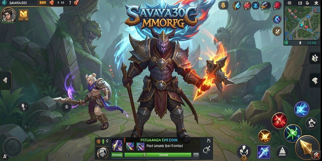 Tangkapan layar dari gameplay SAVAYA303 yang menunjukkan pertarungan epik.