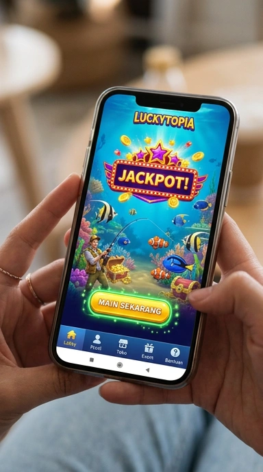 Proses unduh cepat dan aman di Luckytopia.